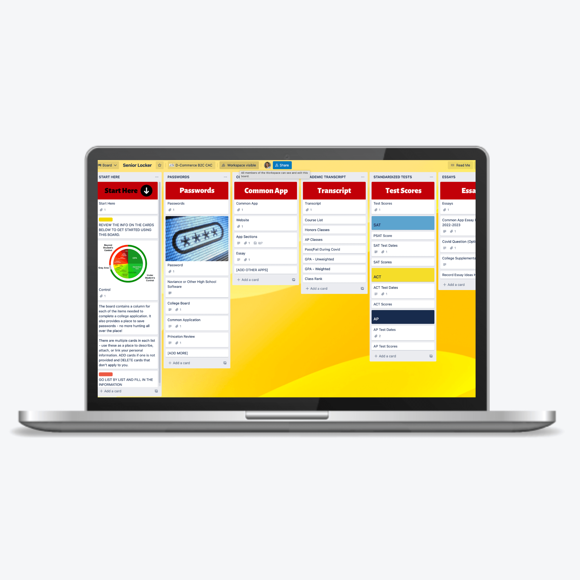 Senior Locker Trello Template