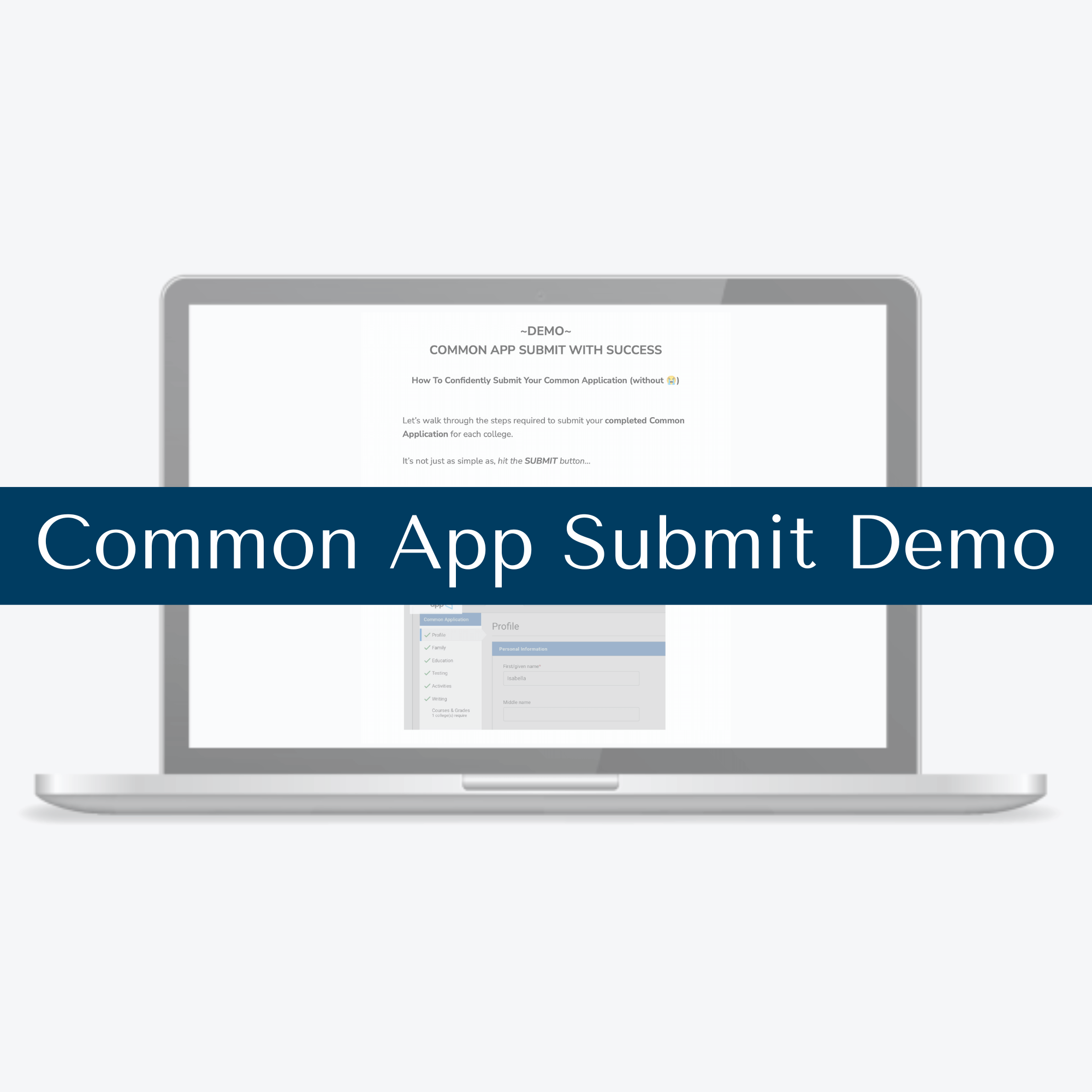 Submit The Common App Demo