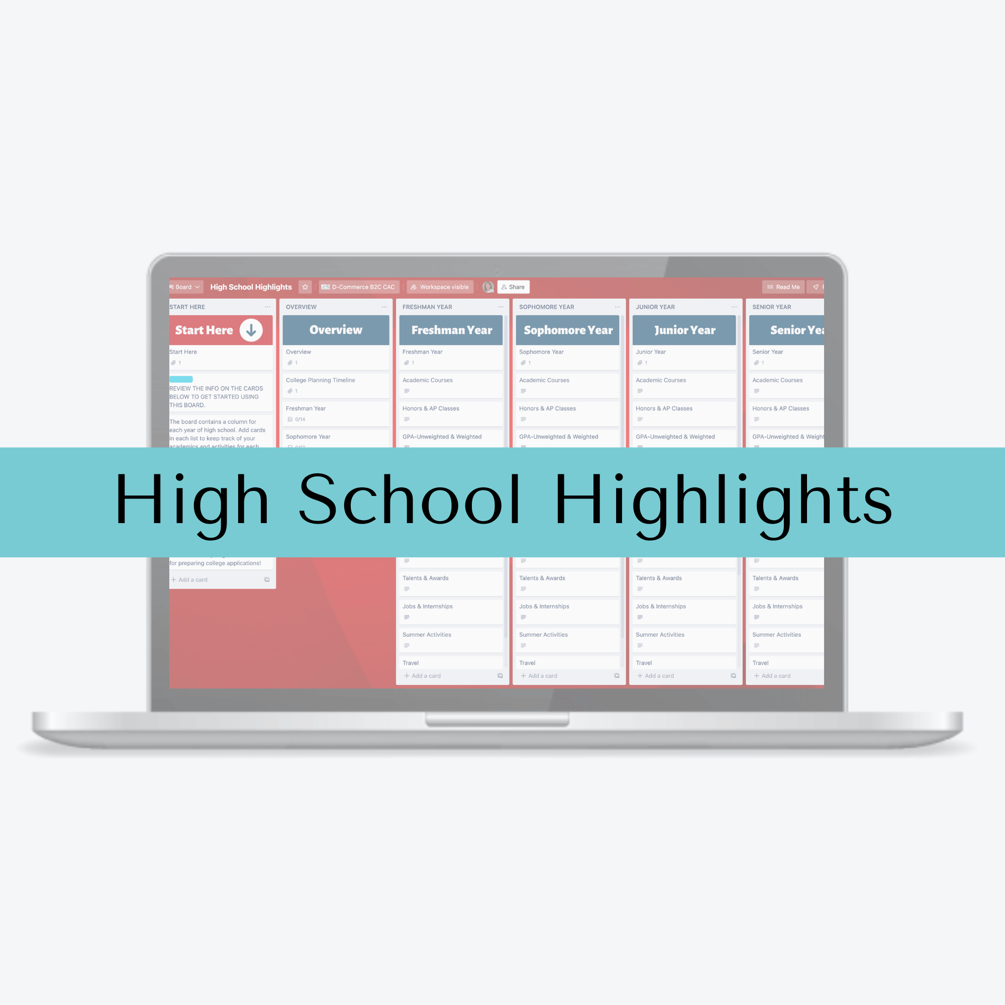 High School Highlights Trello Template