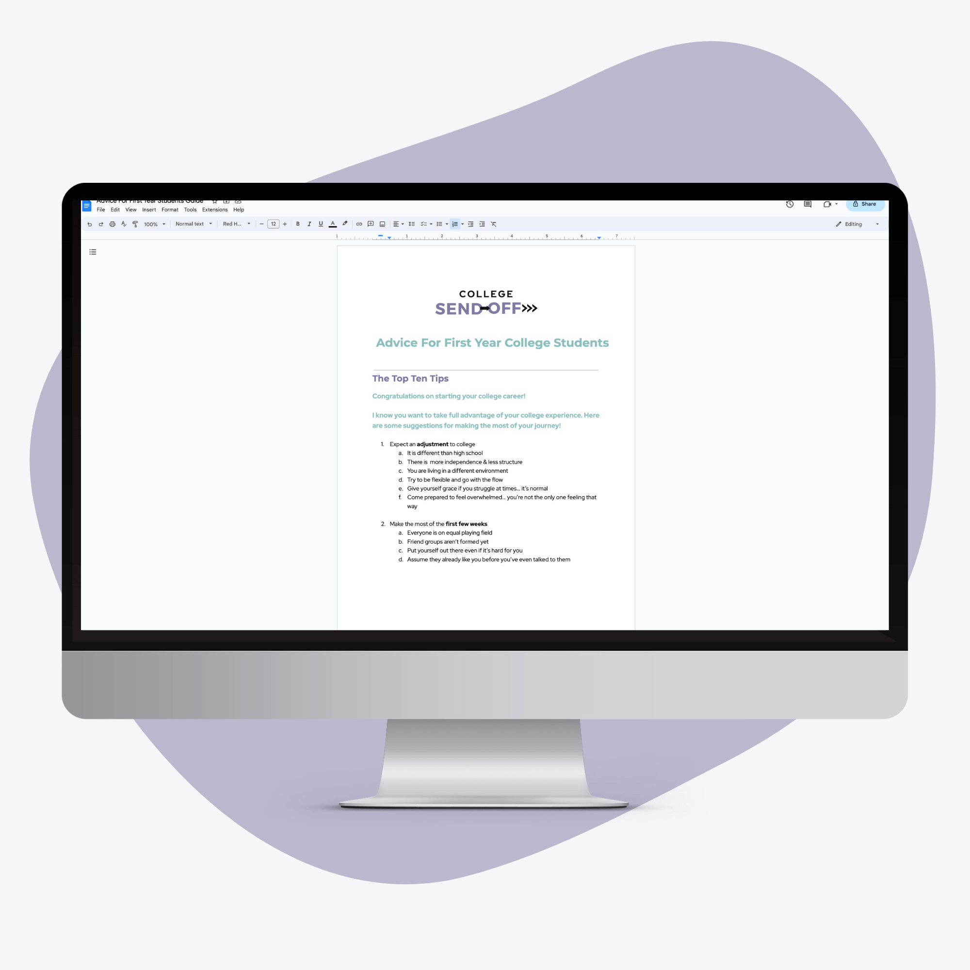 Advice For First Year College Students