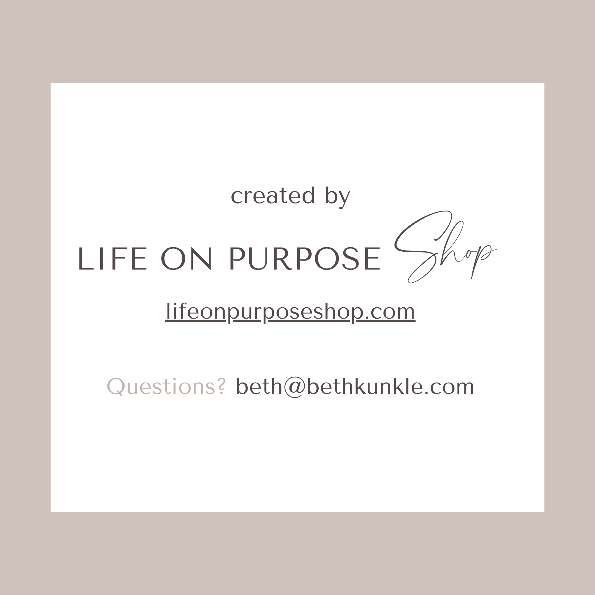 Live An Intentional Life