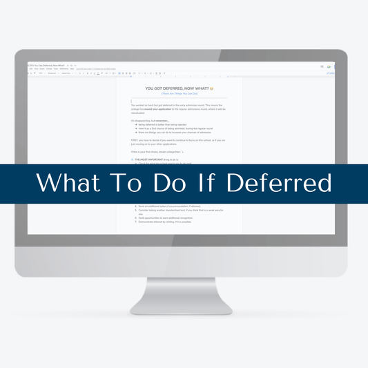 You Got Deferred... Now What?