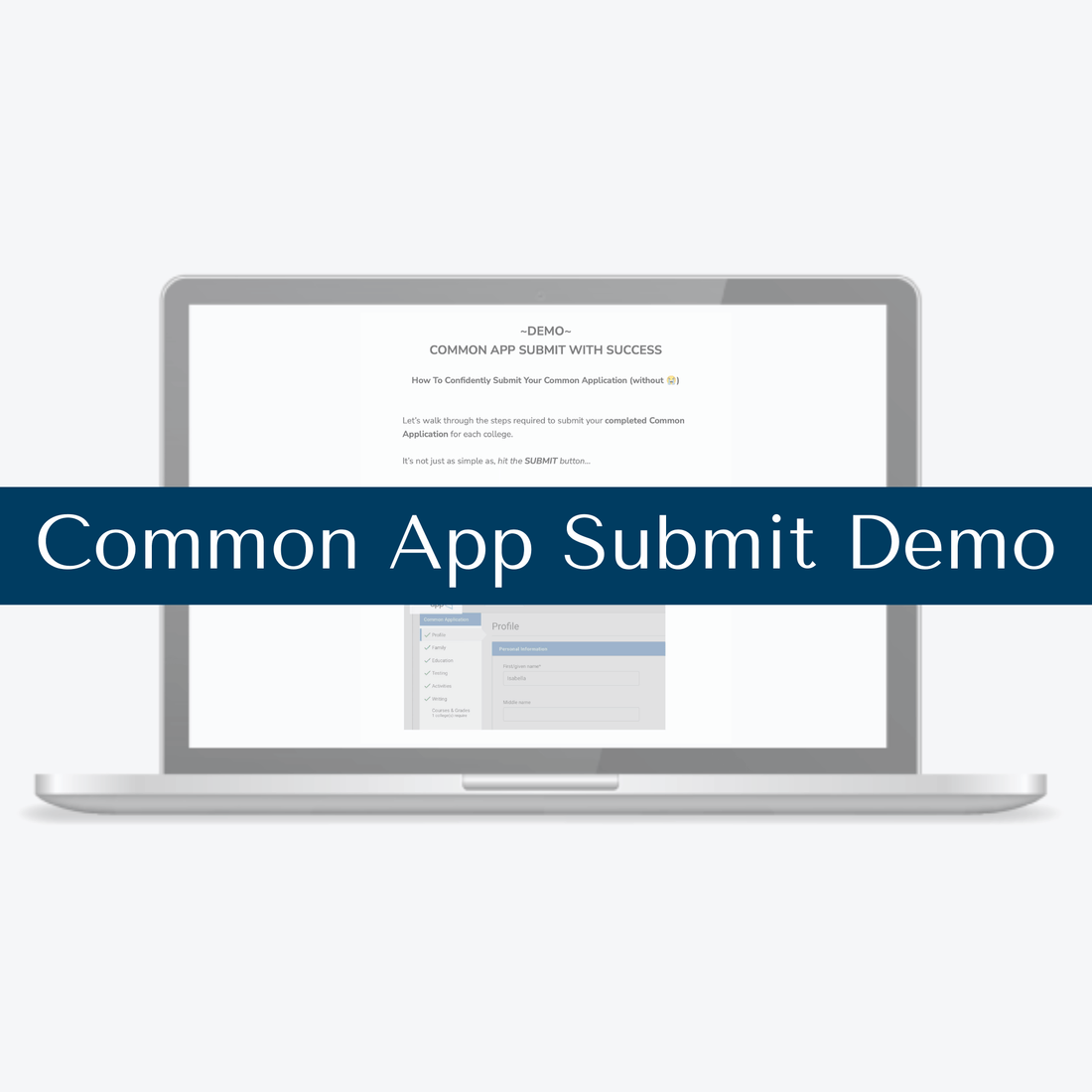 Submit The Common App Demo