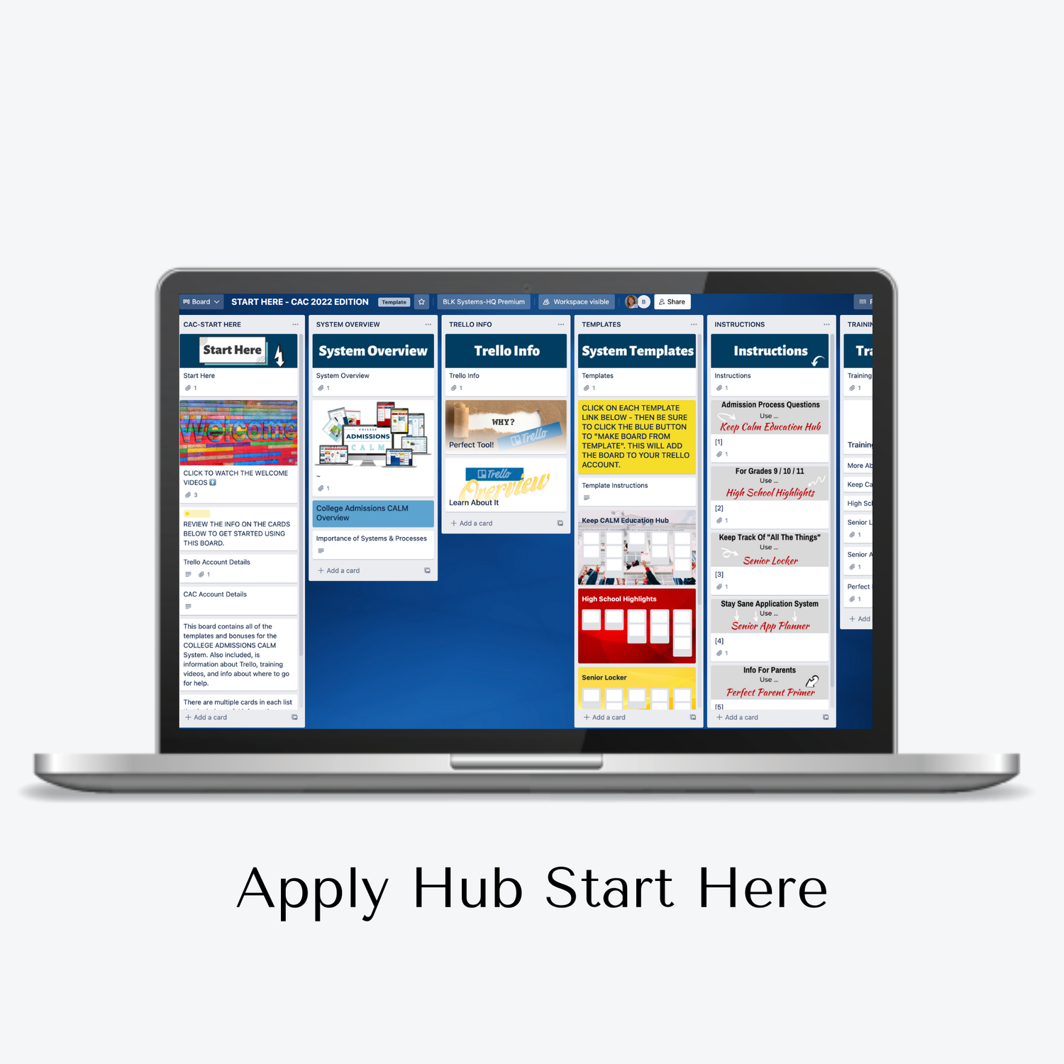 College Apply HUB Trello System