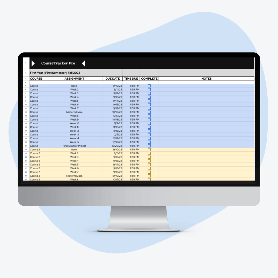 College CourseTracker Pro