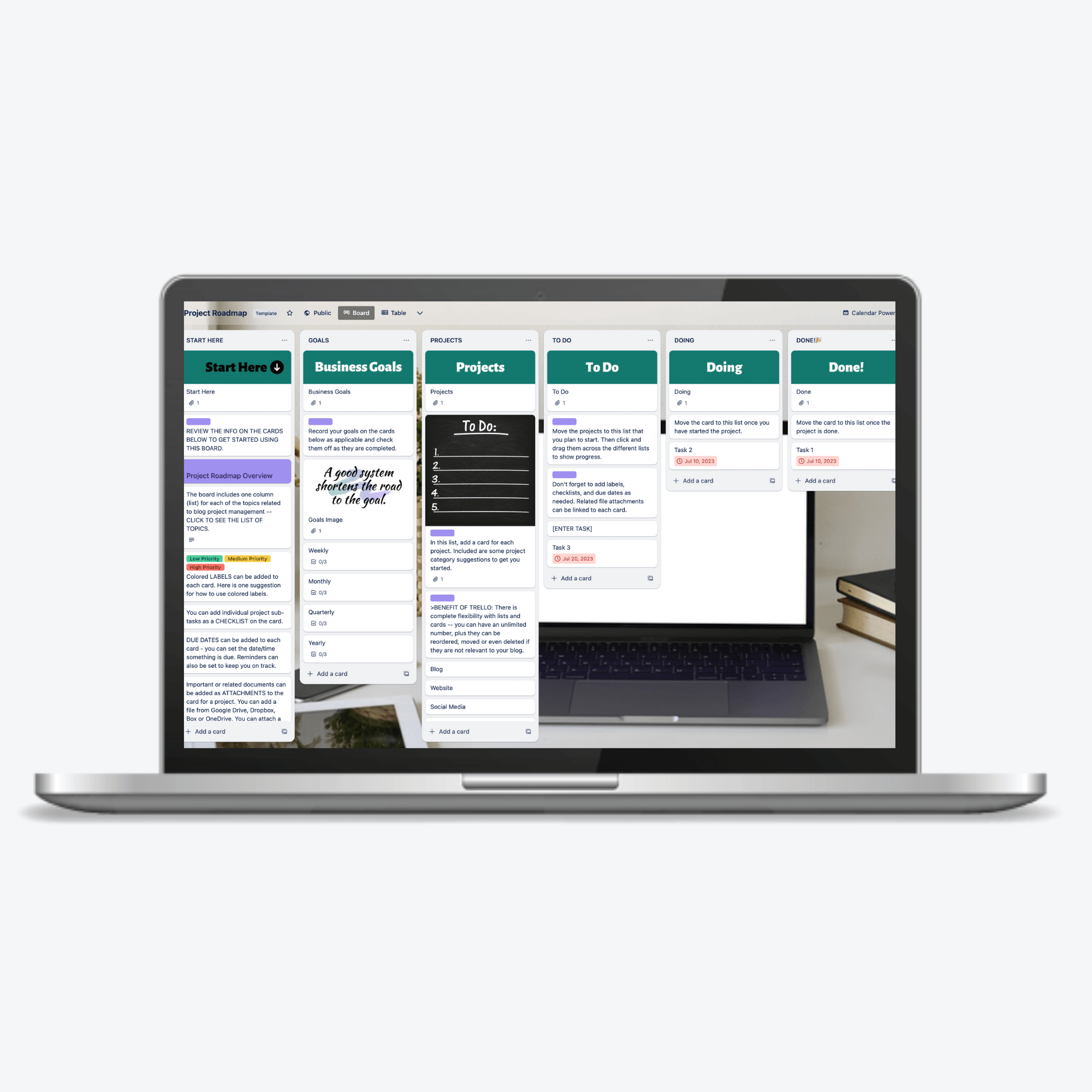 Project Roadmap Trello Template