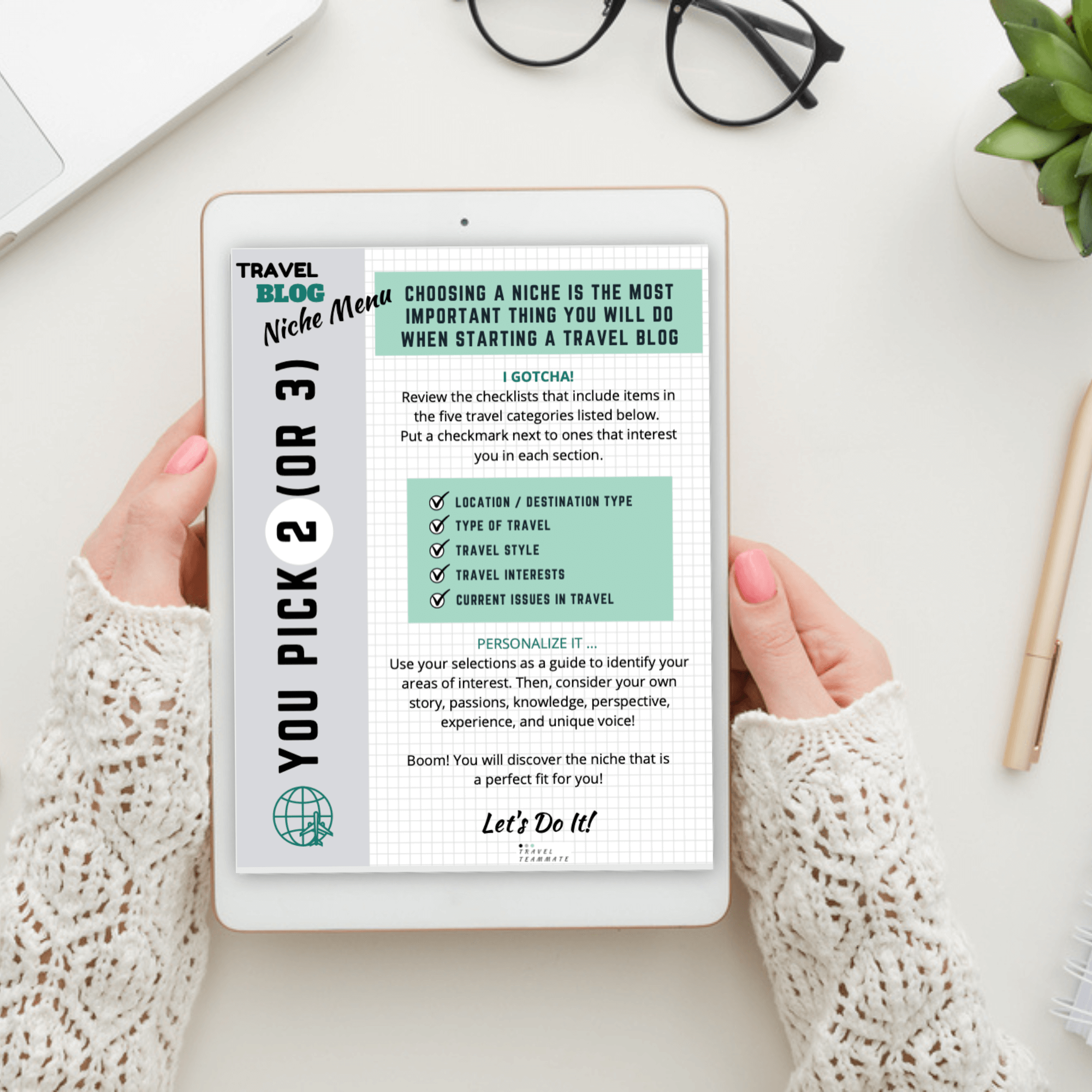 Travel Blog Niche Menu