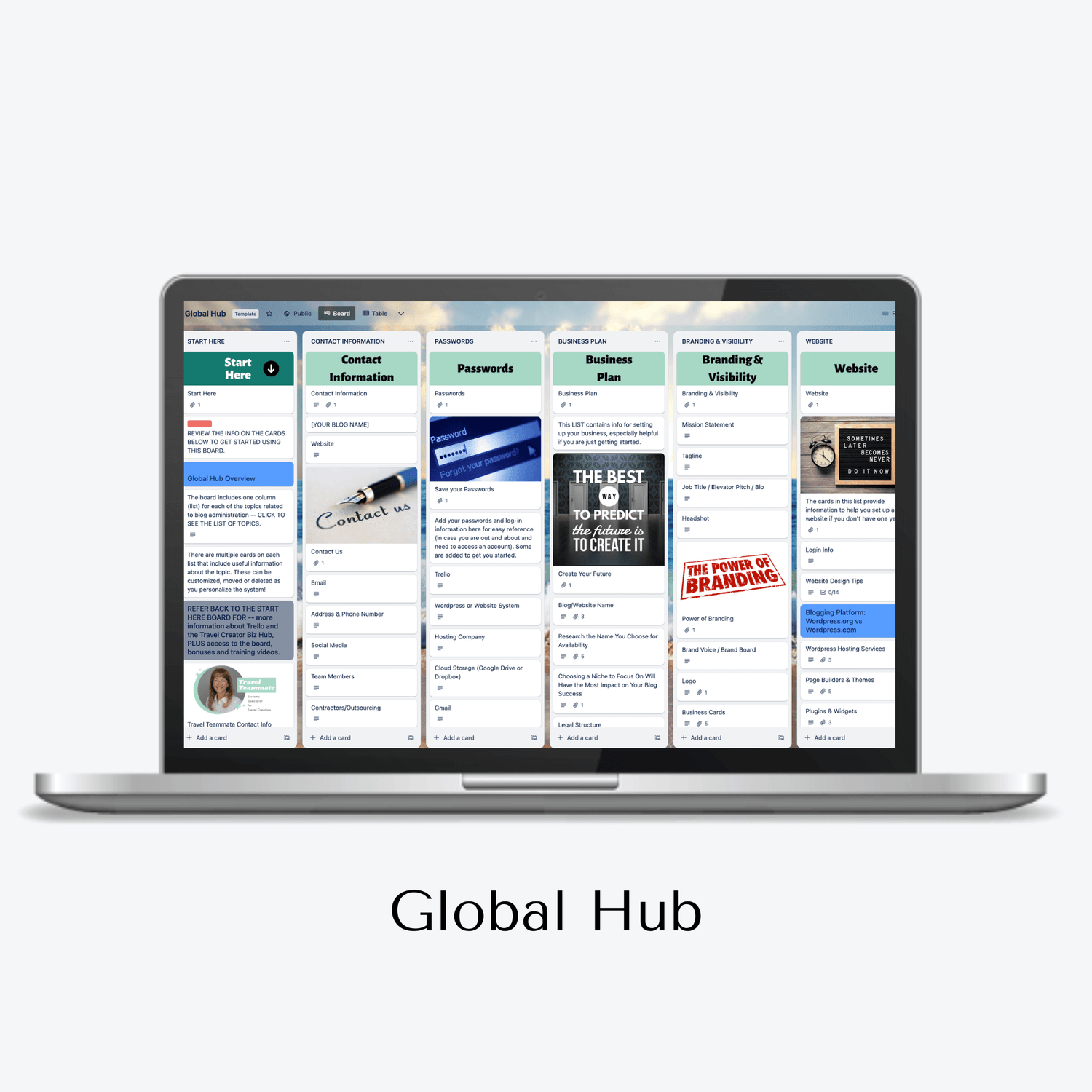 Travel Creator Biz Hub Trello System